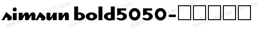 simsun bold5050字体转换